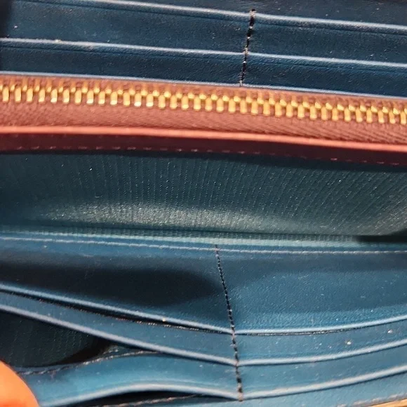 Coach Embossed Textured Trifold Leather Wallet - Picture 7 of 15